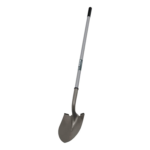 Tru Built Long Fiberglass Handle Round-Point Shovel, 16 gauge - 47"