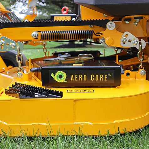 Wright ZXL riding mower engine and frame detail