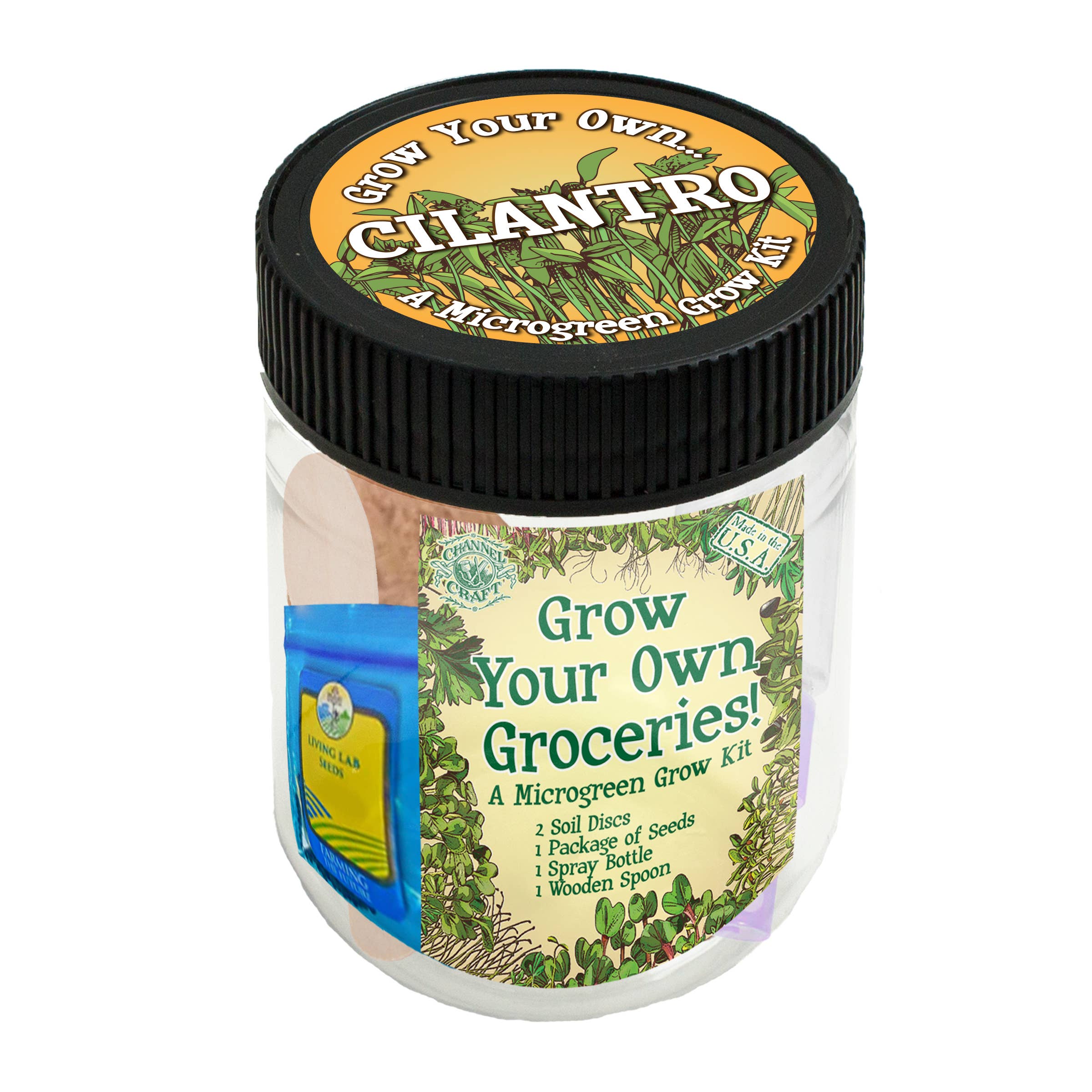 Channel Craft - Grow Your Own Groceries Cilantro Microgreen Kit