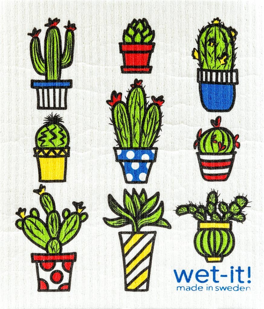 Cactus Pots Swedish Cloth