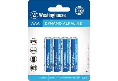 Westinghouse AAA Dynamo Alkaline Blister Pack of 4