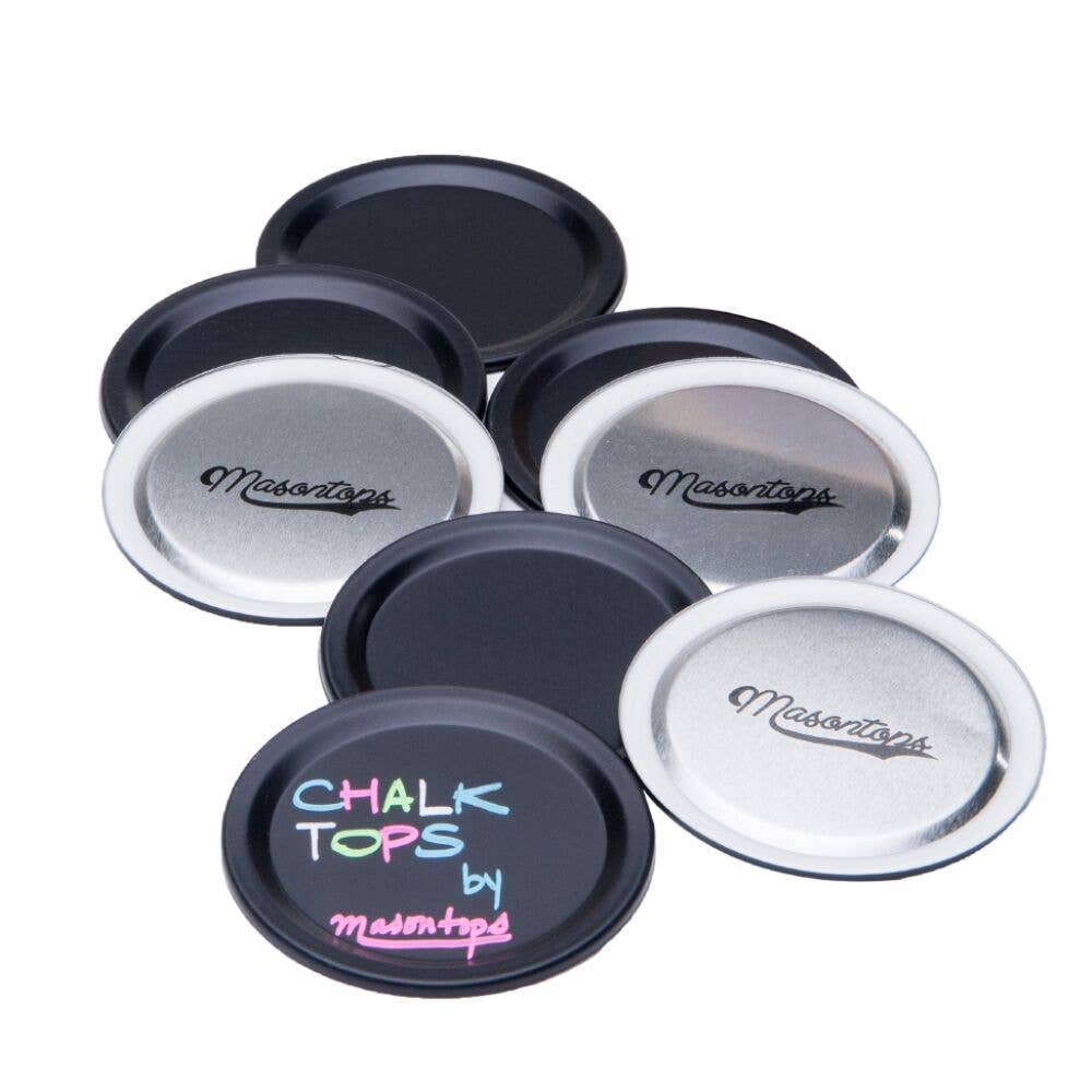 Masontops - Regular Mouth Chalk Top Blackboard Labelling Lids for Mason Jars