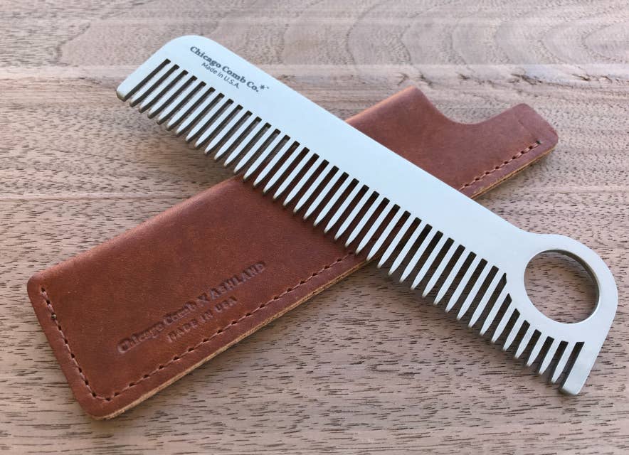 Chicago Comb Co. - English Tan Horween Leather Sheath