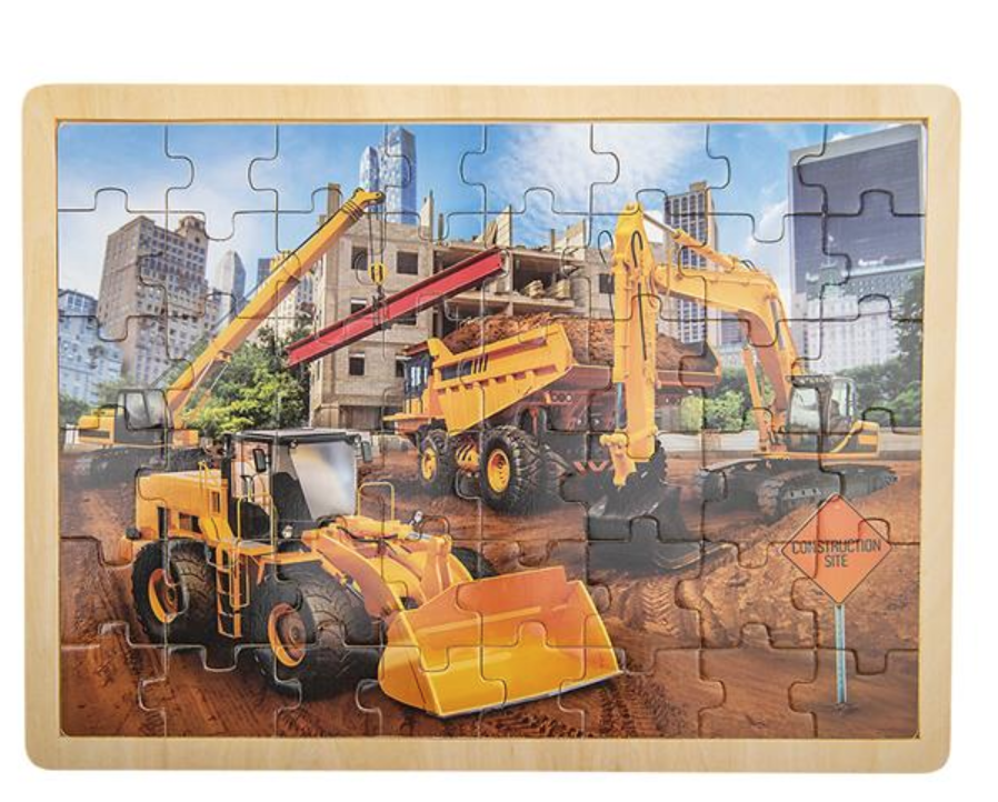 15.75" x 11.75" 48PC CONSTRUCTION PUZZLE