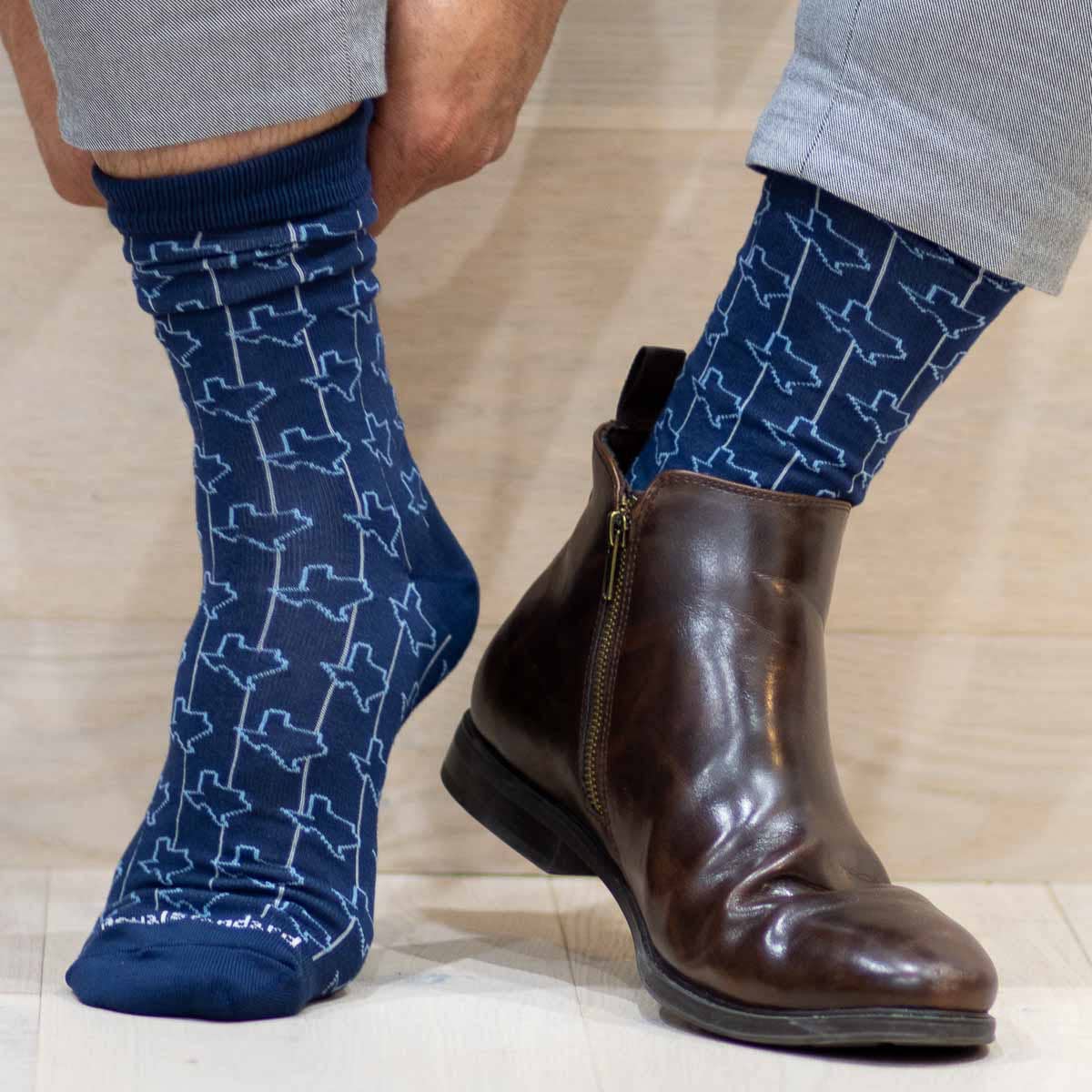 Men's Texas Socks   Navy   One Size