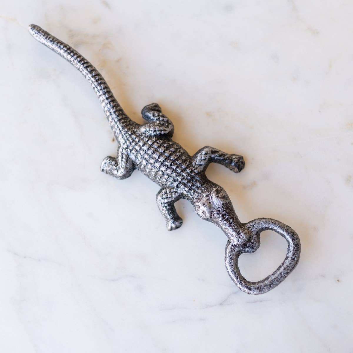Gator Bottle Opener   Antique Silver    2x7