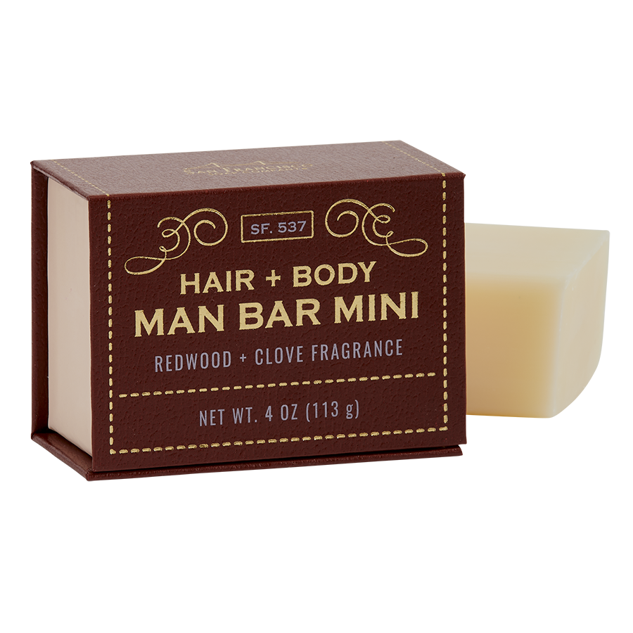 San Fransisco Soap - 4oz. Redwood & Clove Man Bar Mini