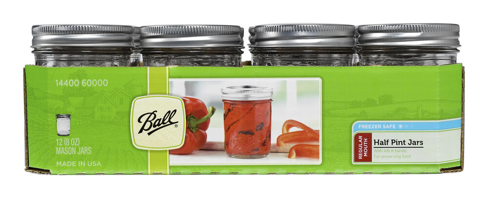 Ball - 12Pack Regular Mouth Half Pint Jars