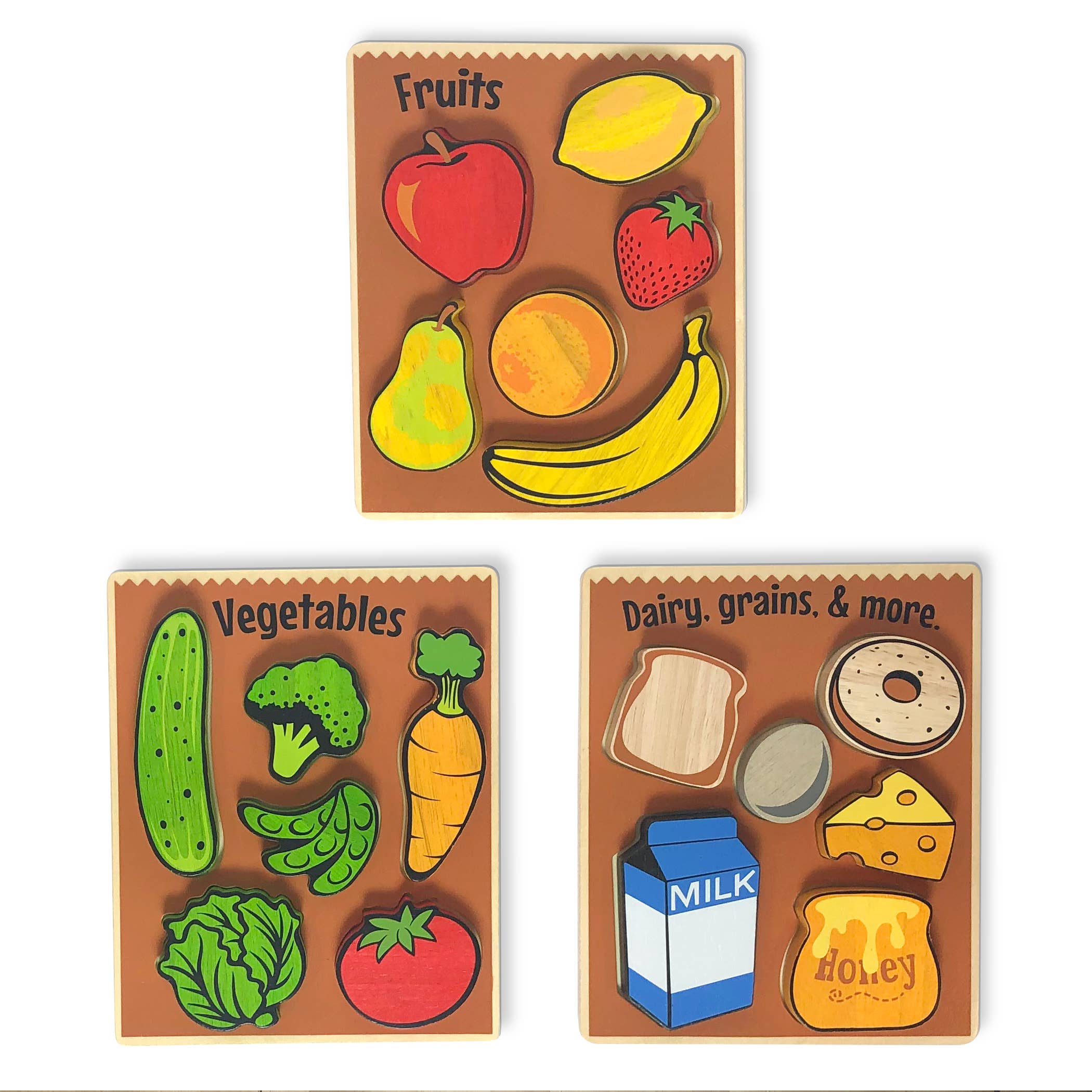 Grocery Puzzles - Chunky Pieces 6 piece Puzzles