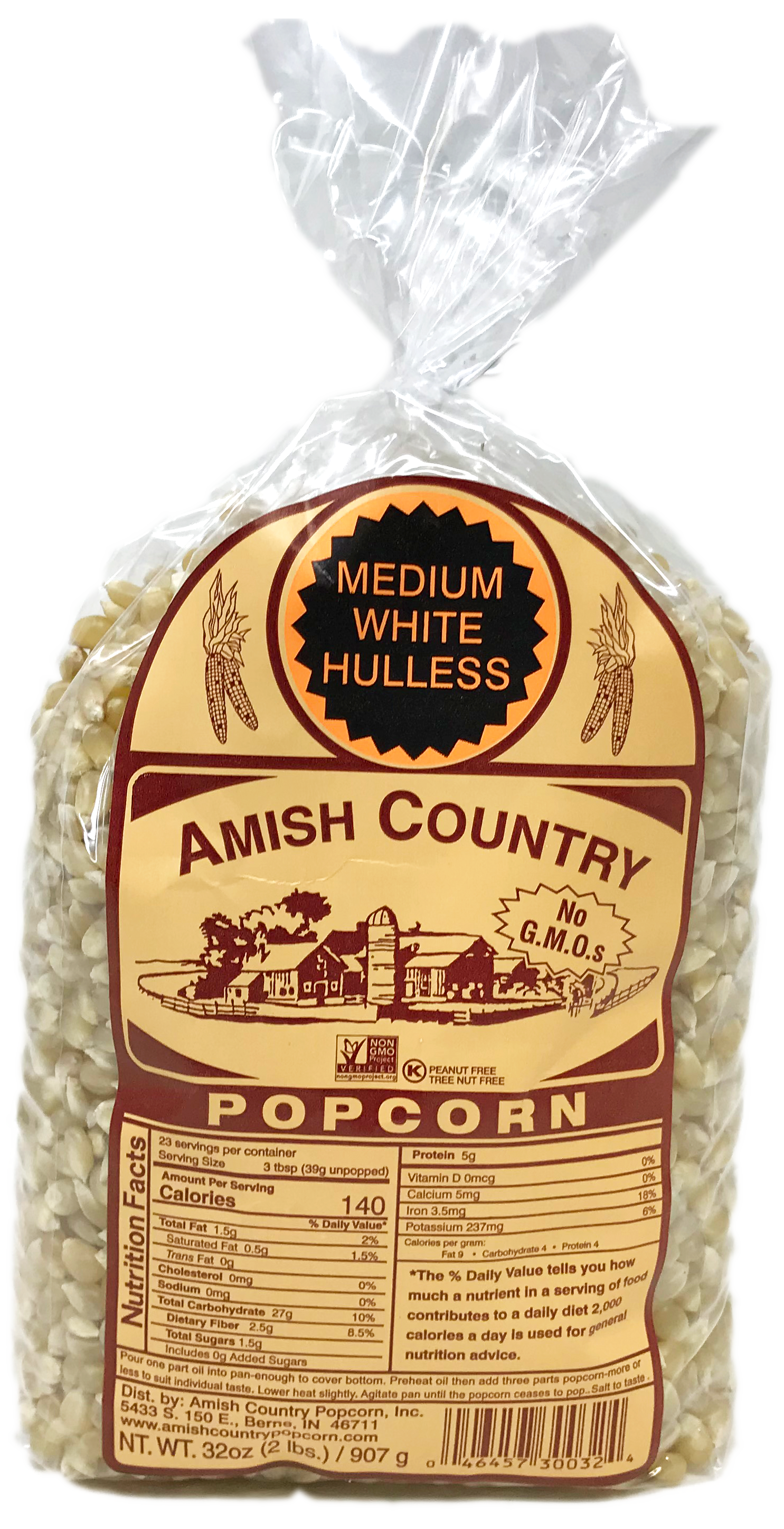 2lb Bag of Medium White Popcorn