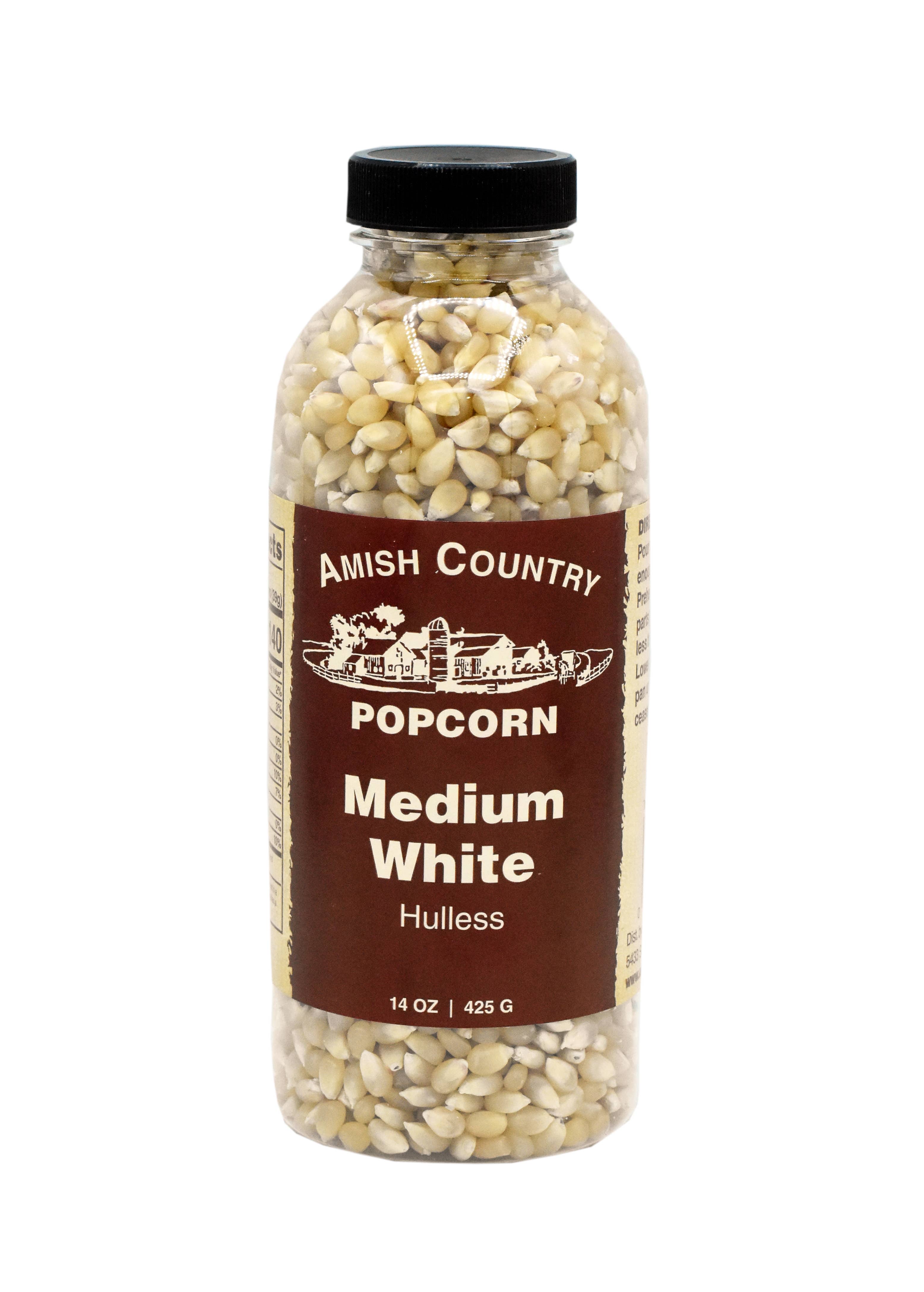 Amish Country Popcorn - 14oz Bottle of Medium White Popcorn