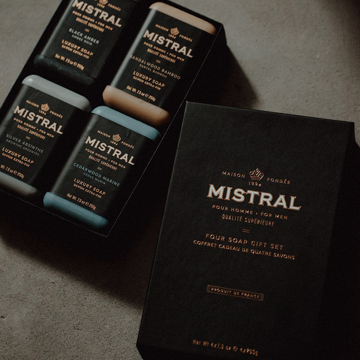 Mistral - Men's 4 Soap Gift Box