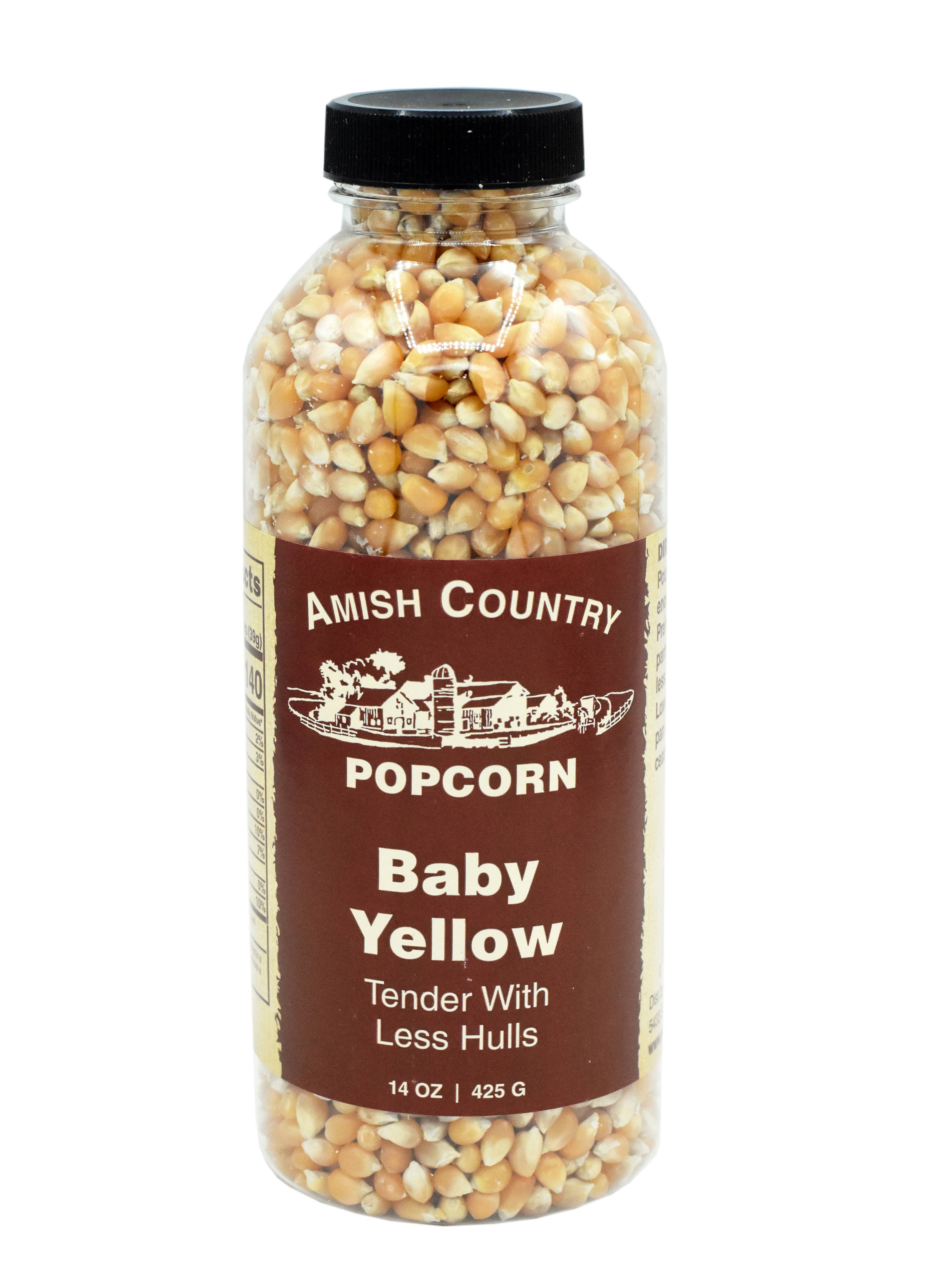 Amish Country Popcorn - 14oz bottle of Baby Yellow Popcorn