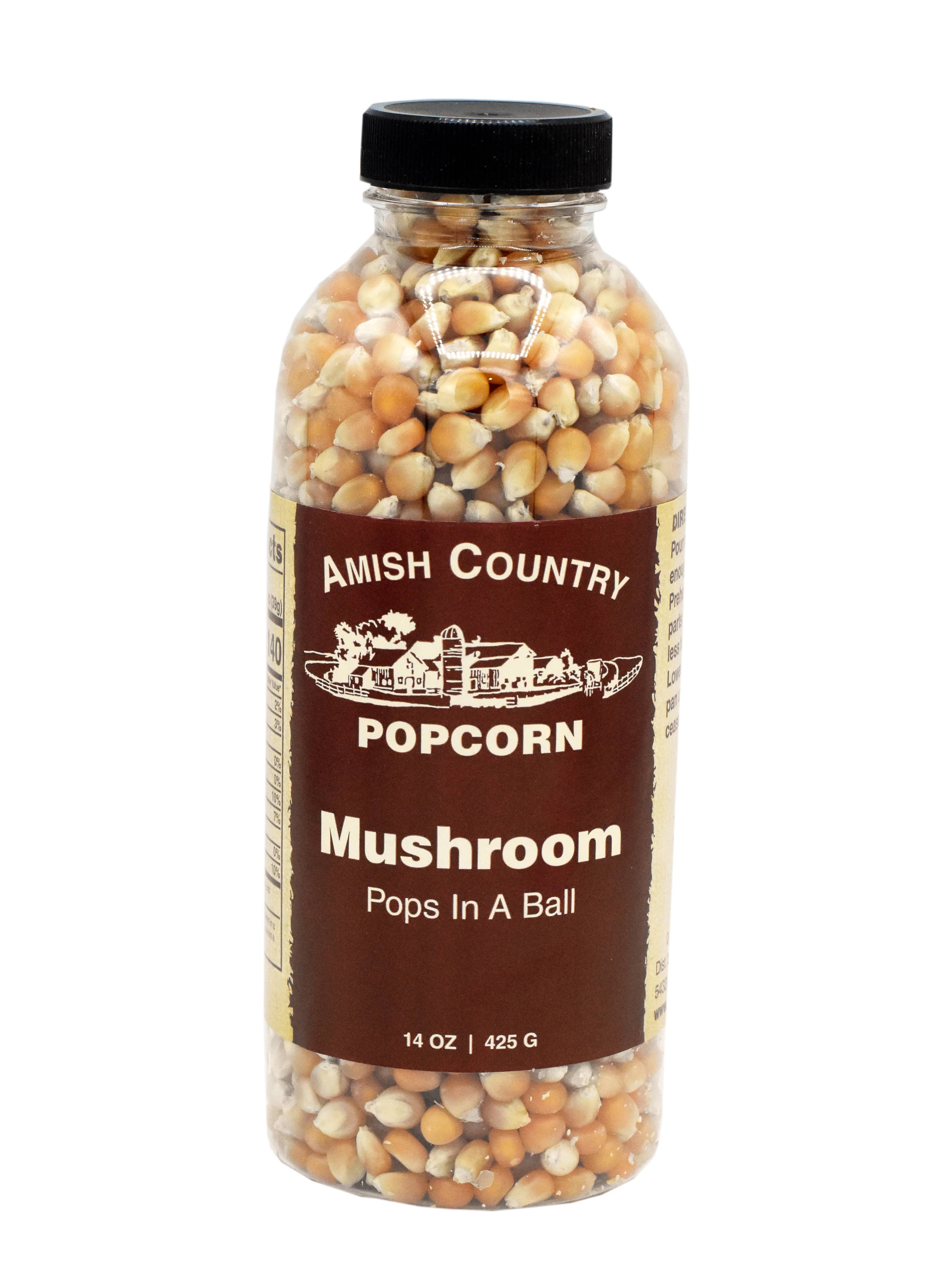 Amish Country Popcorn - 14oz Bottle of Mushroom Popcorn