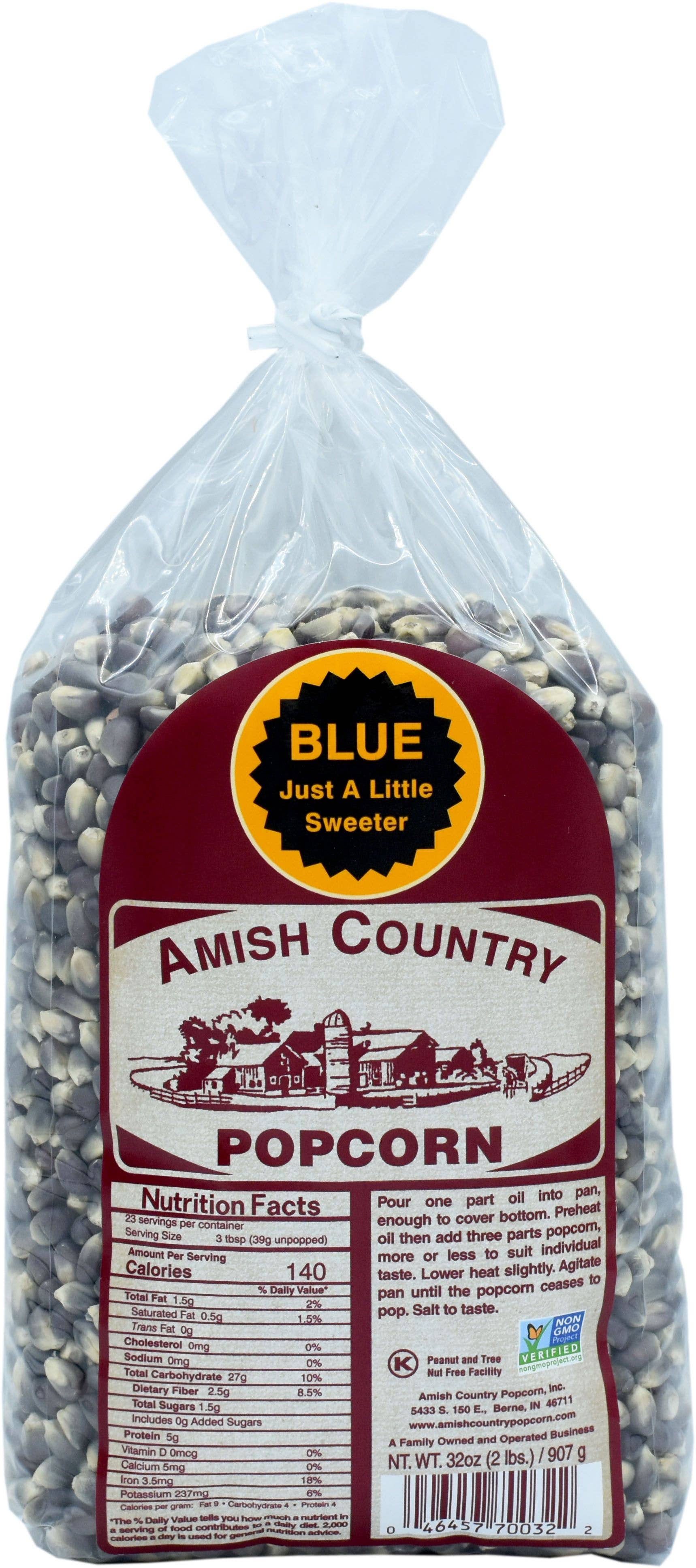 2lb Bag of Blue Popcorn