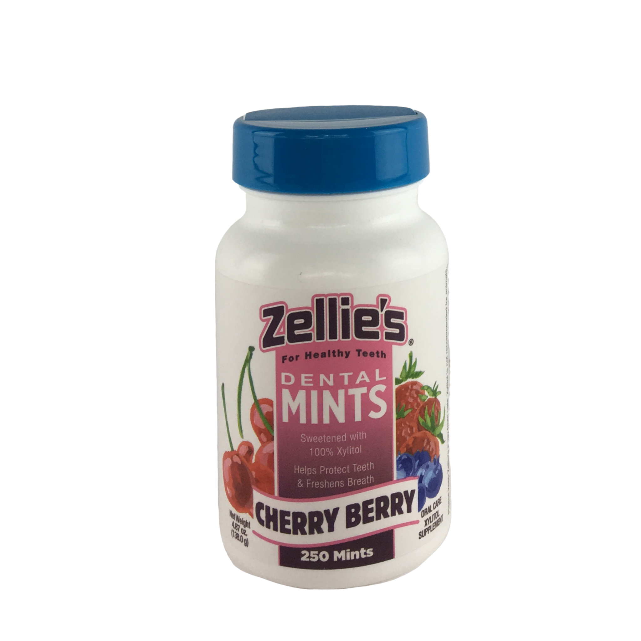 Zellie's Xylitol Dental Mints - 250ct Jar, Cherry Berry