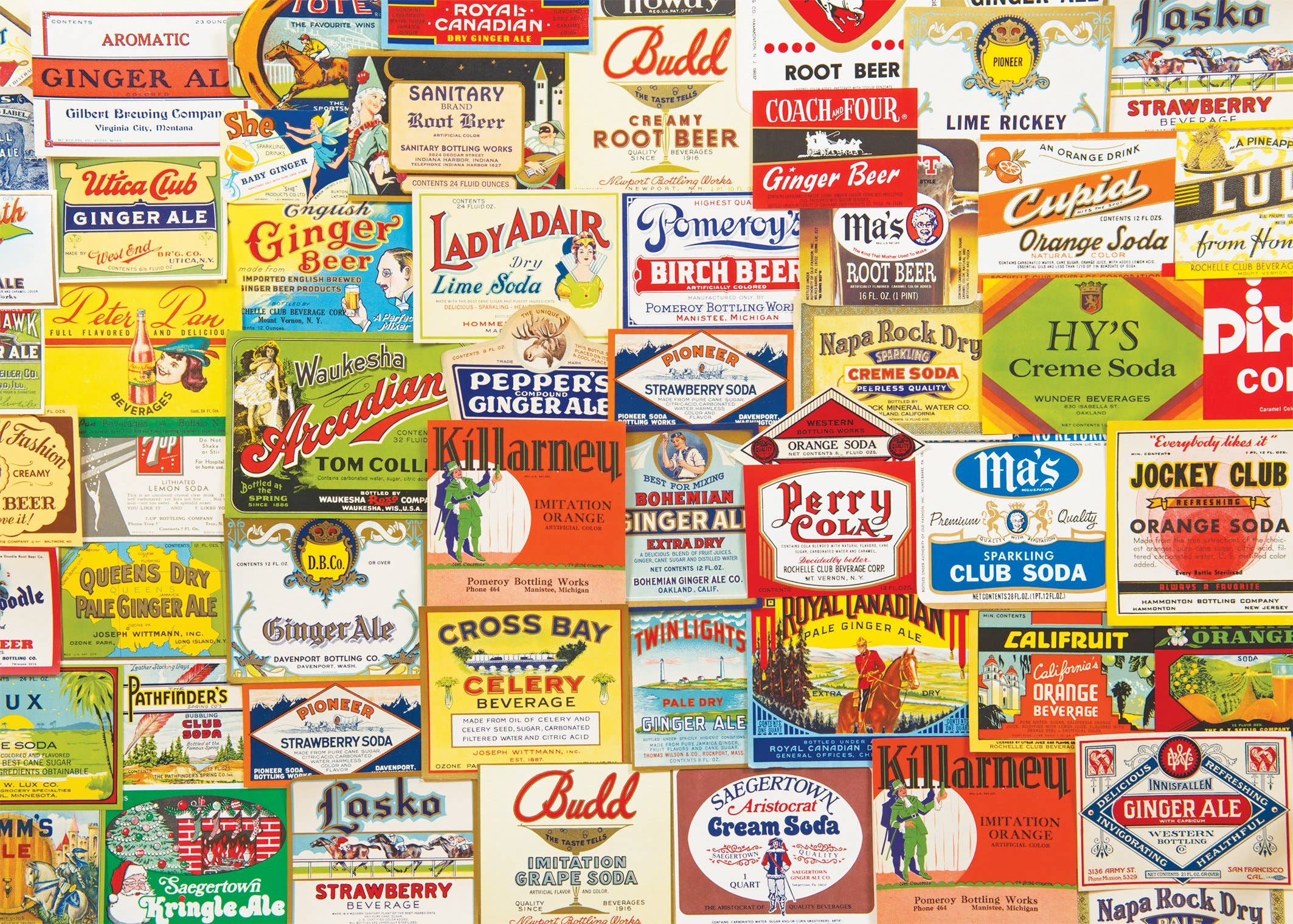 Colorcraft Puzzles - Vintage Sodas - 1000 Piece Jigsaw Puzzle