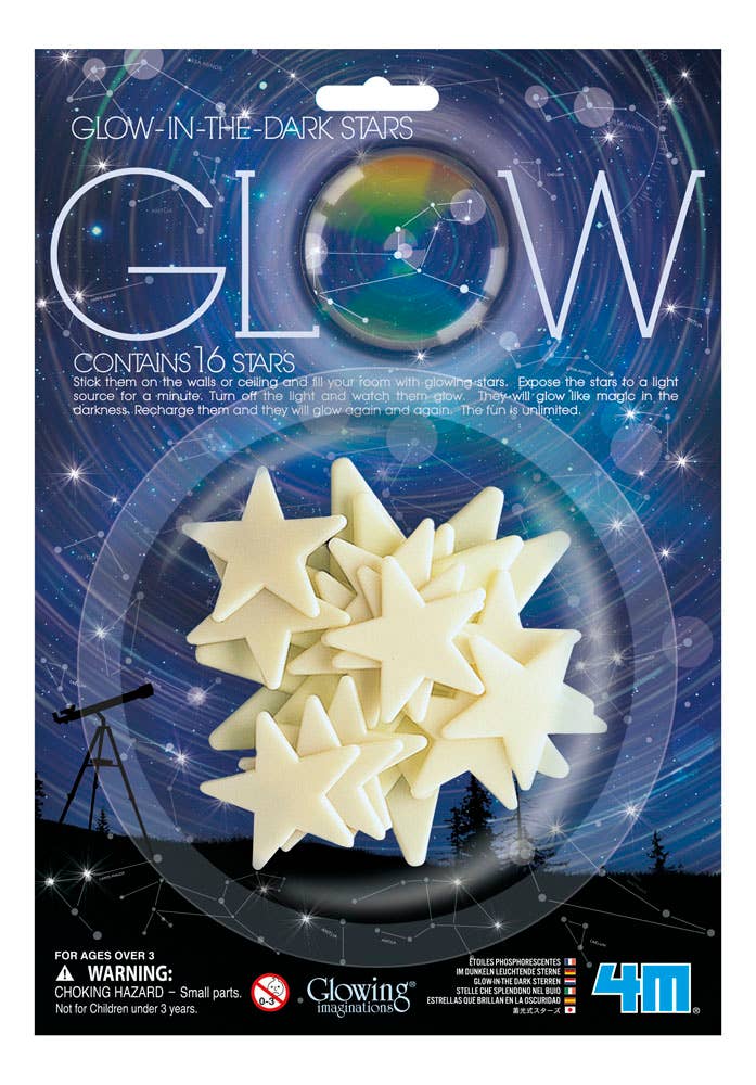 4M - 16Pack Glow-In-The-Dark Stars