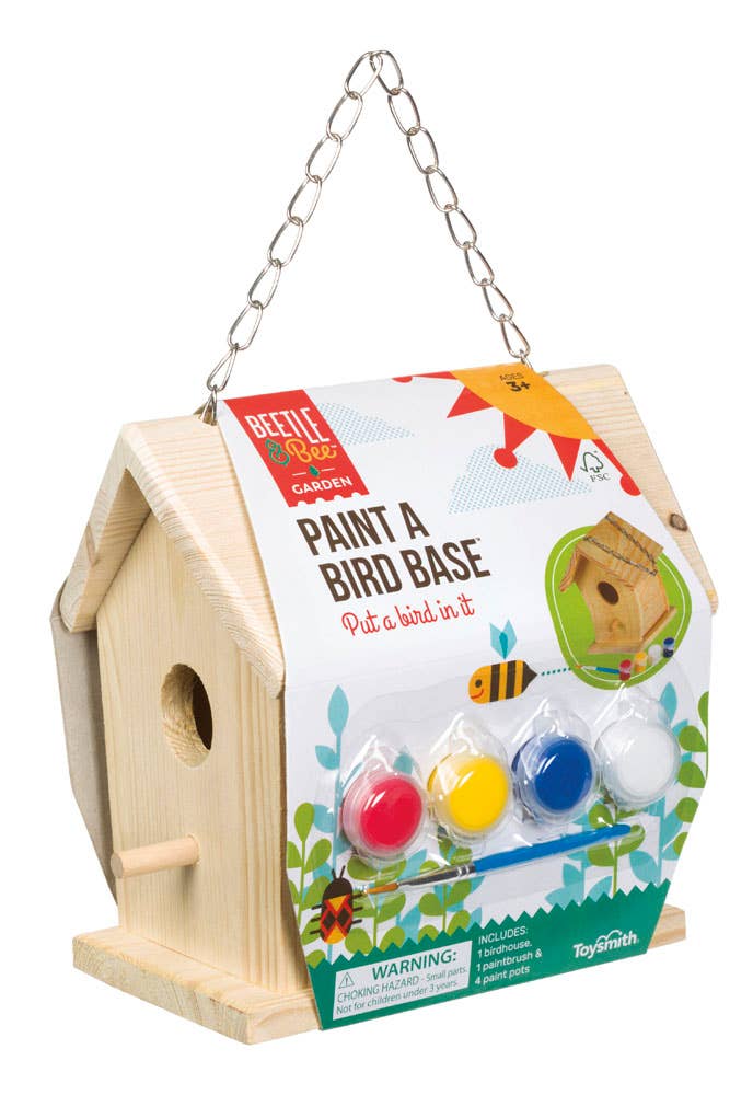 Beetle & Bee - Paint A Bird Base Backyard Birdhouse Kit