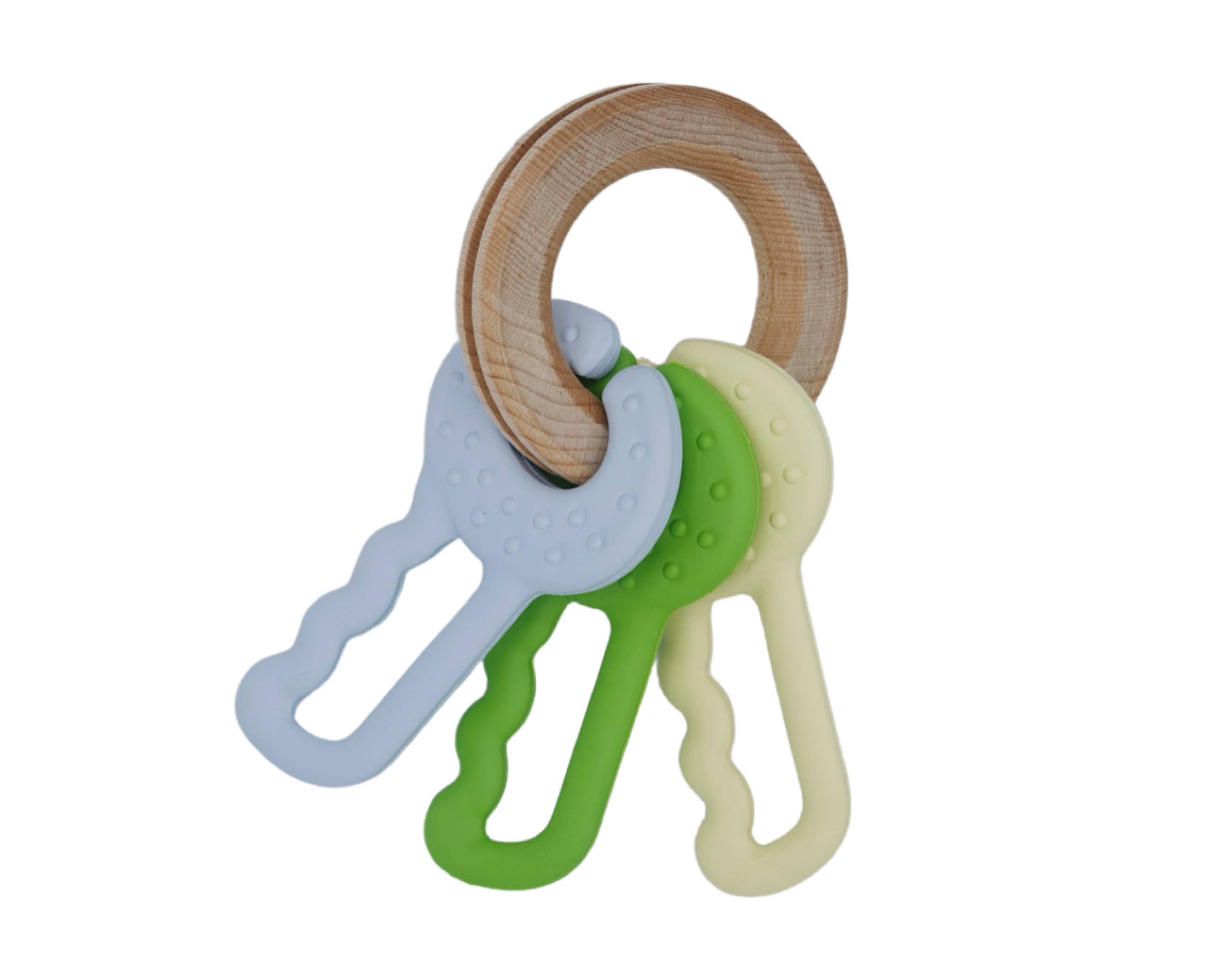 Green Keys Clutching & Teething Toy - Made in the USA