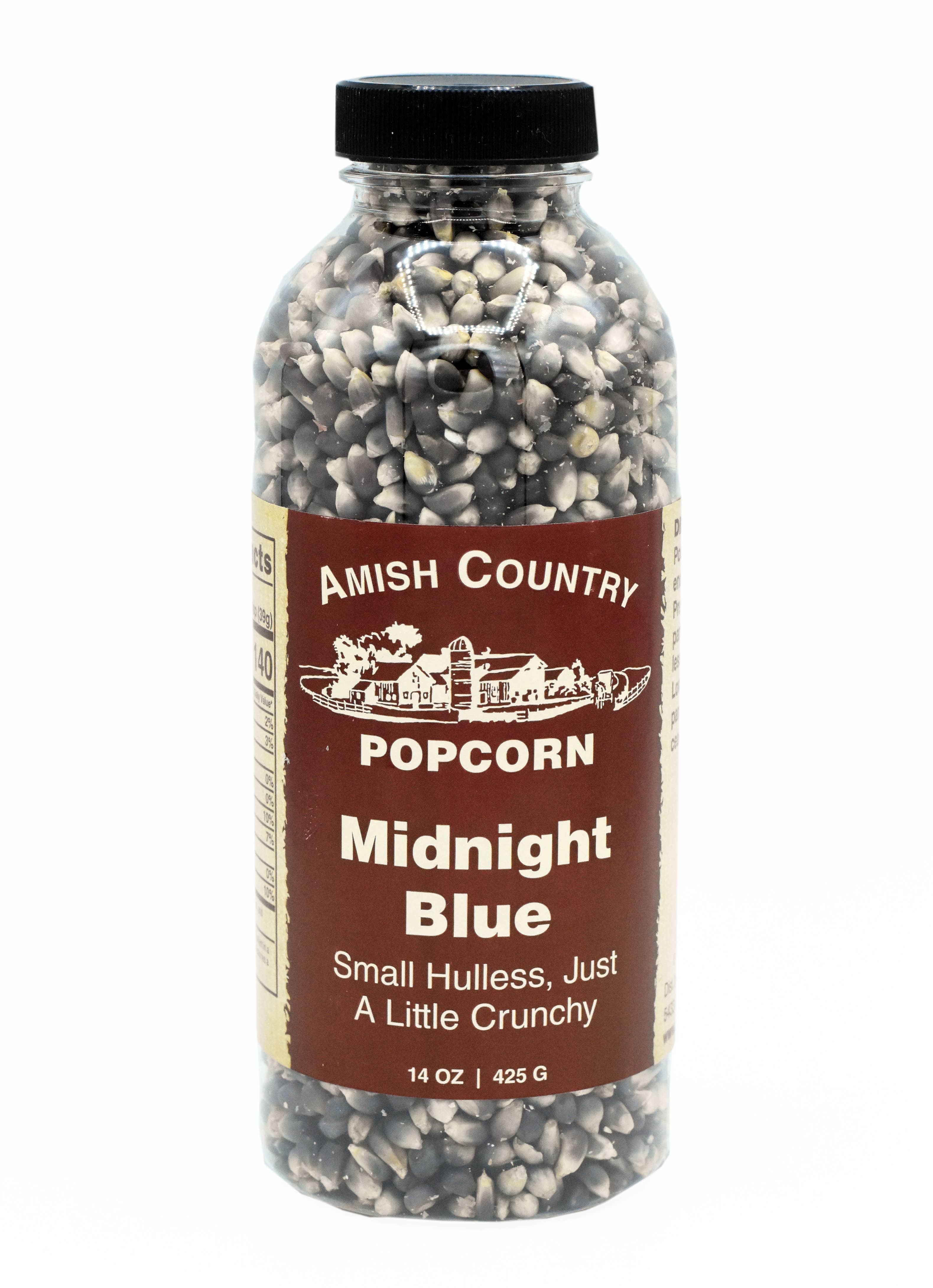 Amish Country Popcorn - 14oz Bottle of Midnight Blue Popcorn