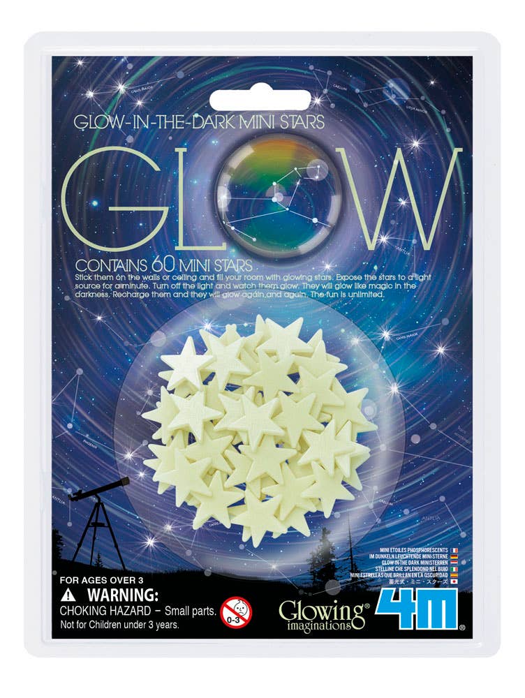 4M - 60Pack Glow-In-The-Dark Mini Stars