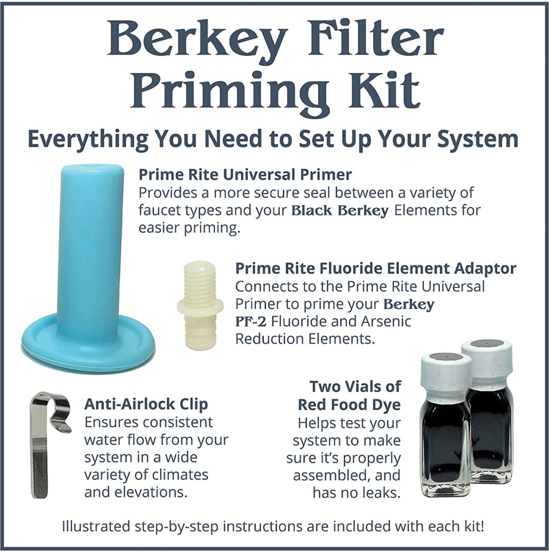 Berkey - Filter Priming Kit For Use with Berkey Gravity-Fed Water Filtration Systems